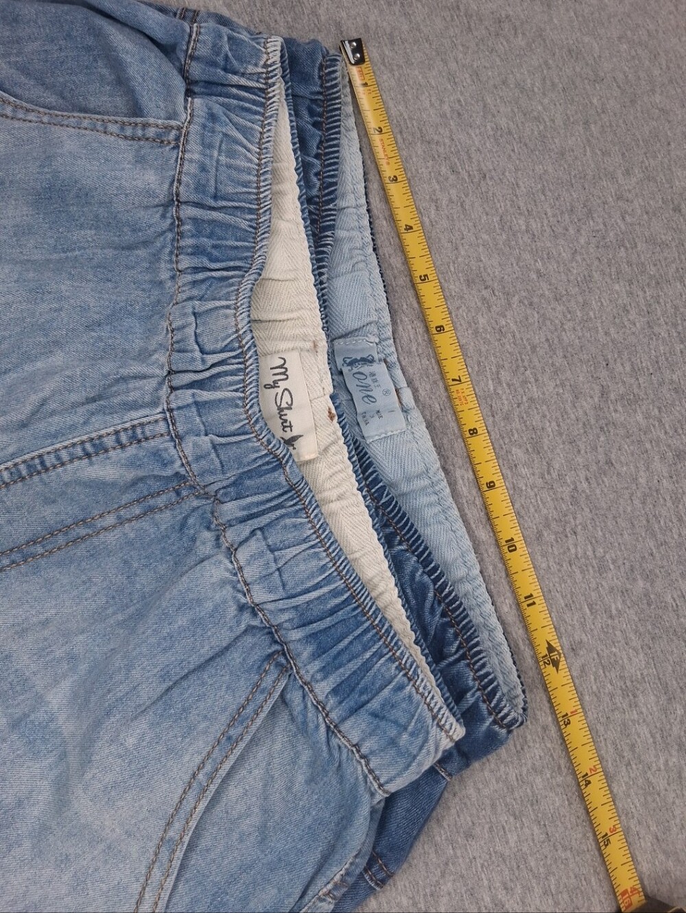 Boho Bundle -2 Cropped Jeans Embroidered Cat Y2K Inspired High Rise Pull-On M - Picture 16 of 16